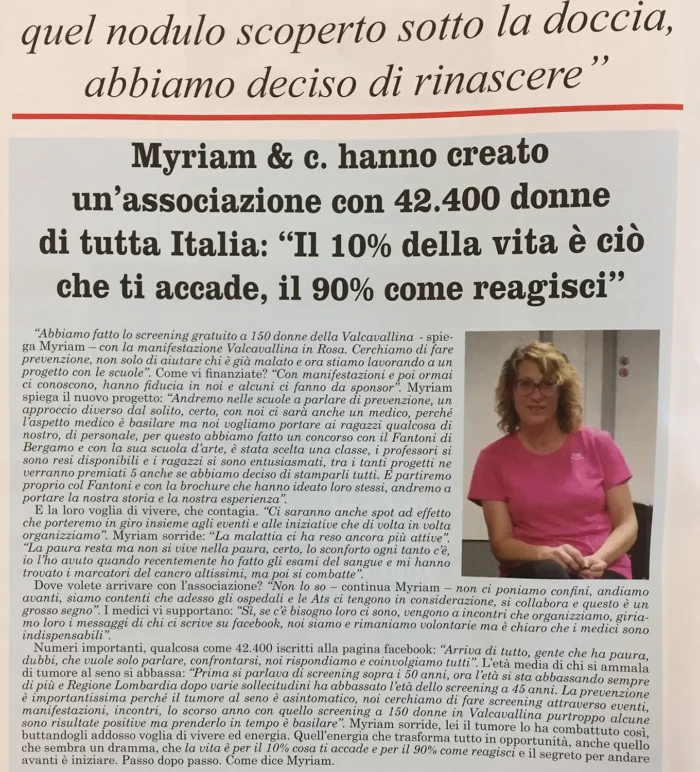 Myriam e C. hanno creato un'associazione con 42400 donne di tutta Italia | Rassegna Stampa | Associazione Cuore di Donna