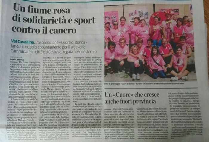 Un fiume rosa di solidarietà e sport contro il cancro | Rassegna Stampa | Associazione Cuore di Donna
