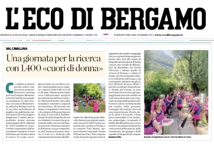 Una giornata per la ricerca di 1400 Cuori di Donna | Rassegna Stampa | Associazione Cuore di Donna