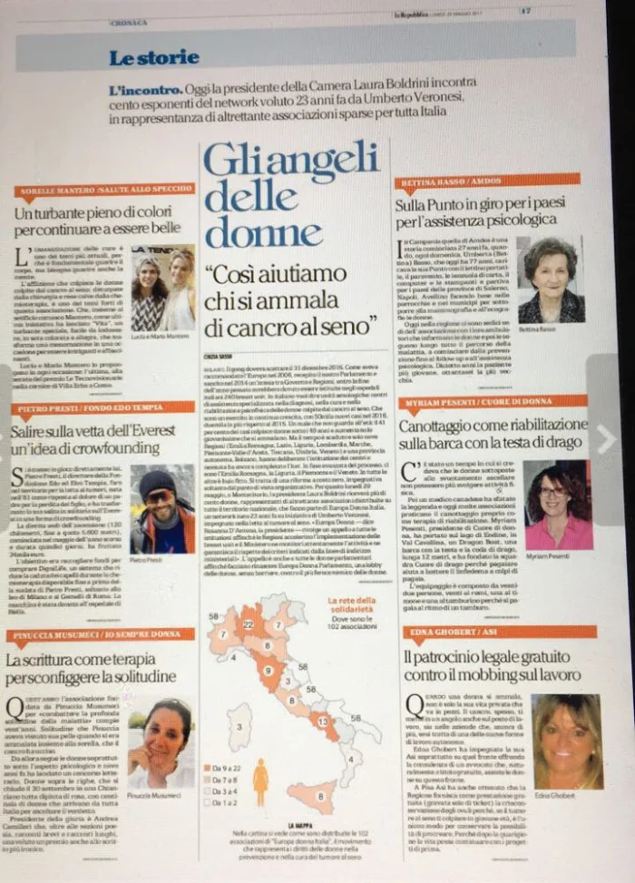 Gli angeli delle donne | Rassegna Stampa | Associazione Cuore di Donna