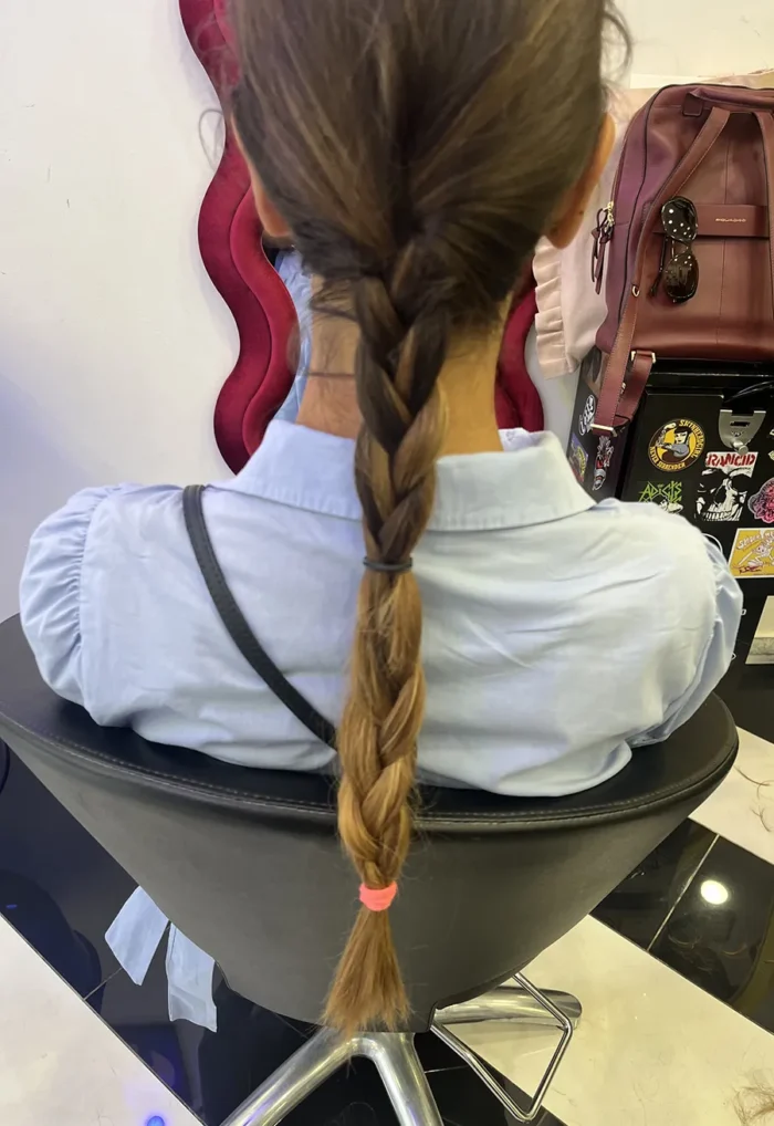 Realizzazione treccia | Capelli Donati | Progetto DONAMI: Capelli per la Vita | Associazione Cuore di Donna
